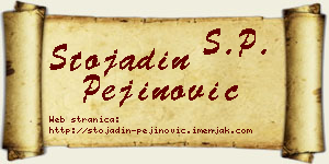 Stojadin Pejinović vizit kartica